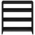 Mueble zapatero madera contrachapada negro 60x25x62