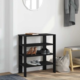 Mueble zapatero madera contrachapada negro 61x32x70