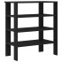 Mueble zapatero madera contrachapada negro 61x32x70