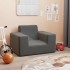 Sofá para niños felpa suave gris