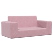 Sofá para niños de 2 plazas de felpa suave rosa