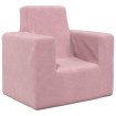 Sofá para niños felpa suave rosa