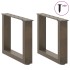 Patas de mesa centro forma U 2uds acero natural 40x(30-31)