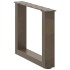 Patas de mesa centro forma U 2uds acero natural 40x(30-31)