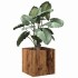 Jardinera de madera contrachapada madera vieja 40x40x40