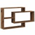 Estante de pared madera de ingeniería envejecida 104x20x58,5