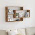 Estante de pared madera de ingeniería envejecida 104x20x58,5