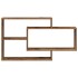 Estante de pared madera de ingeniería envejecida 104x20x58,5