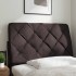Cabecero de cama acolchado tela marrón oscuro 80