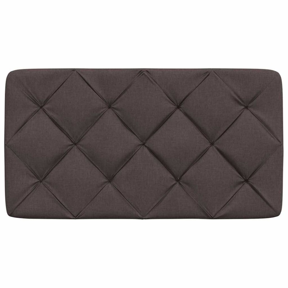Cabecero de cama acolchado tela marrón oscuro 80