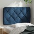 Cabecero de cama acolchado tela azul 90
