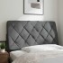 Cabecero de cama acolchado tela gris oscuro 100