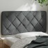 Cabecero de cama acolchado tela gris oscuro 100