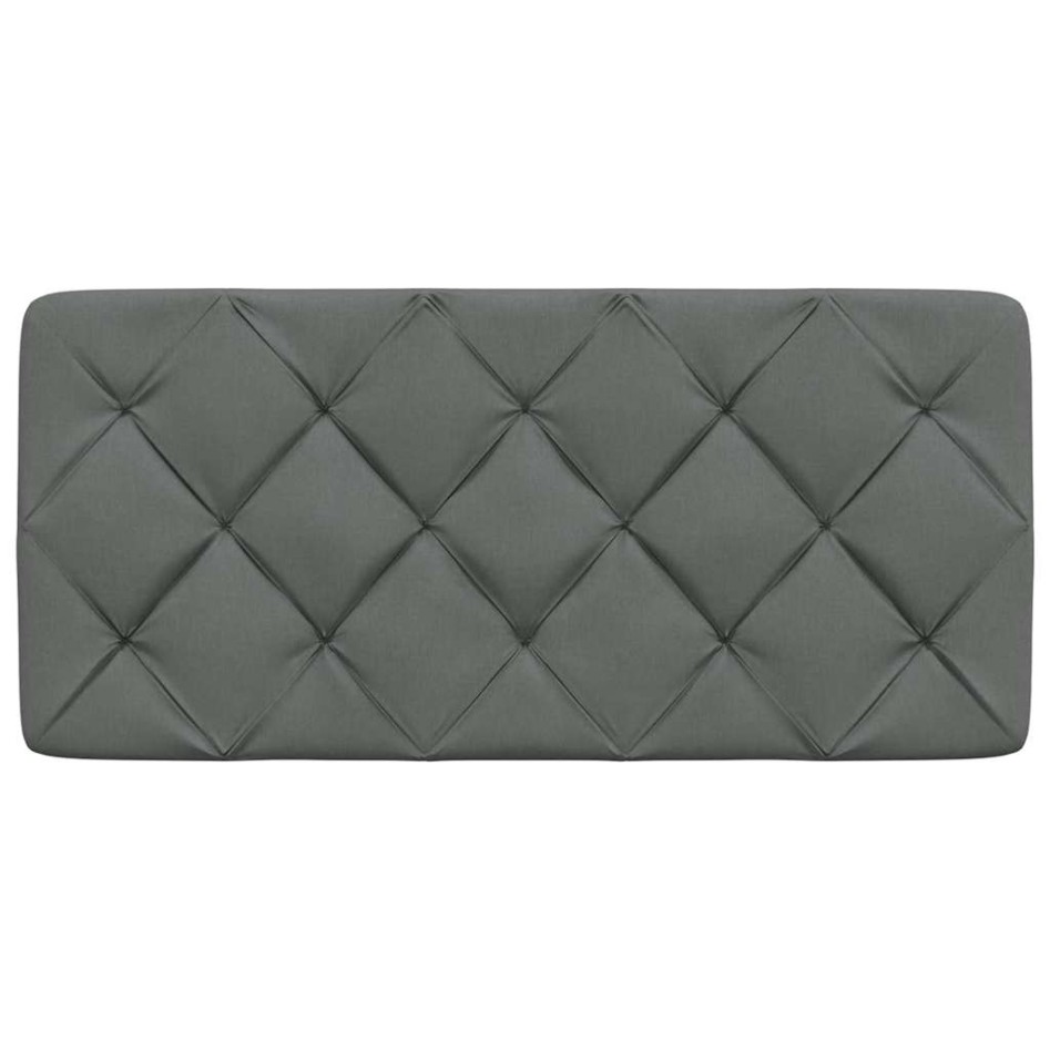 Cabecero de cama acolchado tela gris oscuro 100