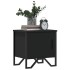 Mesita de noche madera contrachapada negro 40x30x40