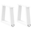 Patas para mesa de comedor forma V 2 uds blanco 40x(30-31,3) cm