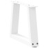Patas para mesa de comedor forma V 2 uds blanco 40x(30-31,3)