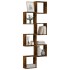 Estantes cubo de pared 6 unidades roble ahumado 30x15x30