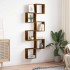 Estantes cubo de pared 6 unidades roble ahumado 30x15x30