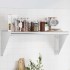 Estante de pared de acero inoxidable plateado 75x30x31