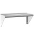 Estante de pared de acero inoxidable plateado 75x30x31