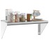 Estante de pared de acero inoxidable plateado 75x30x31