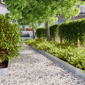 Bordes para césped 10 uds 15x103 cm acero