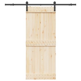 Kit de herrajes para puertas correderas acero negro 183