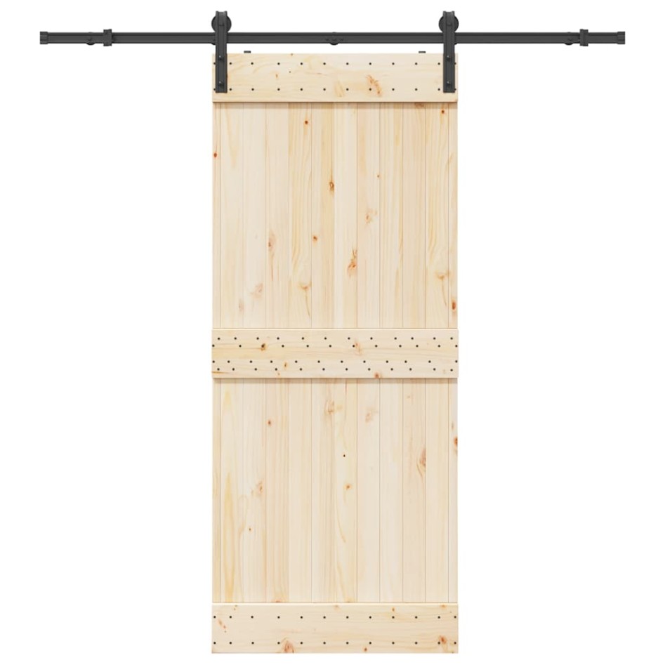 Kit de herrajes para puertas correderas acero negro 183