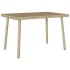 Mesa centro jardín rectangular beige 60x40x37cm ratán