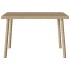 Mesa centro jardín rectangular beige 60x40x37cm ratán