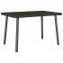 Mesa centro jardín rectangular marrón 60x40x37