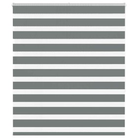 Estor cebra gris oscuro tejido ancho 130,9 cm