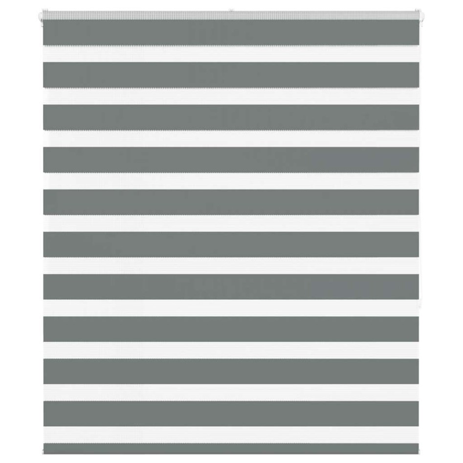 Estor cebra gris oscuro tejido ancho 130,9 cm