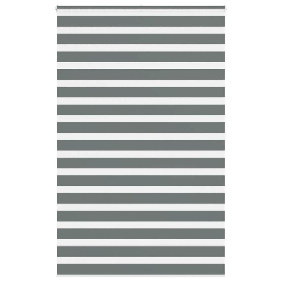 Estor cebra gris oscuro tejido ancho 135,9 cm