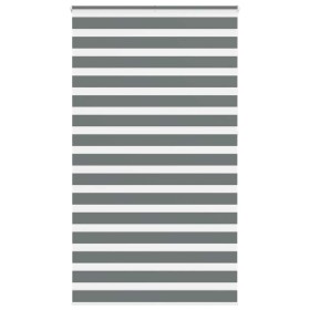 Estor cebra gris oscuro tejido ancho 130,9 cm
