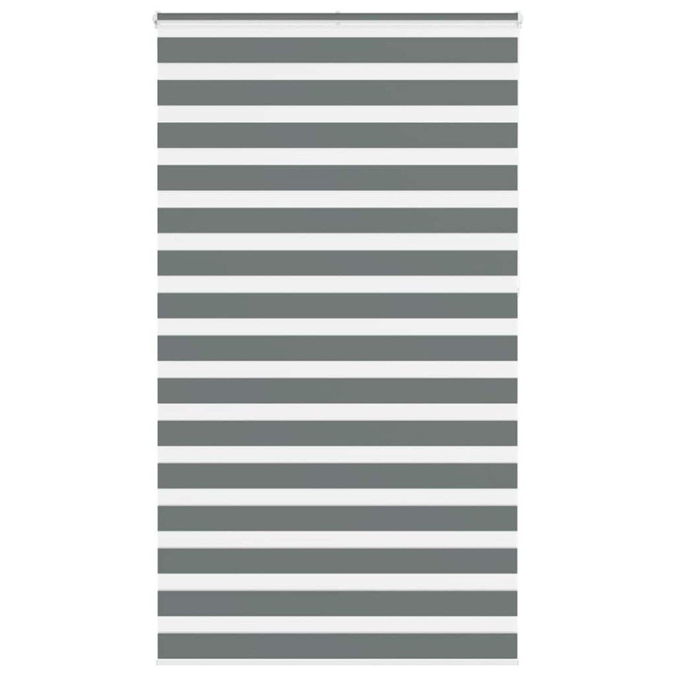 Estor cebra gris oscuro tejido ancho 130,9 cm