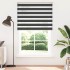 Estor cebra negro 145x230 cm tejido ancho 140,9 cm