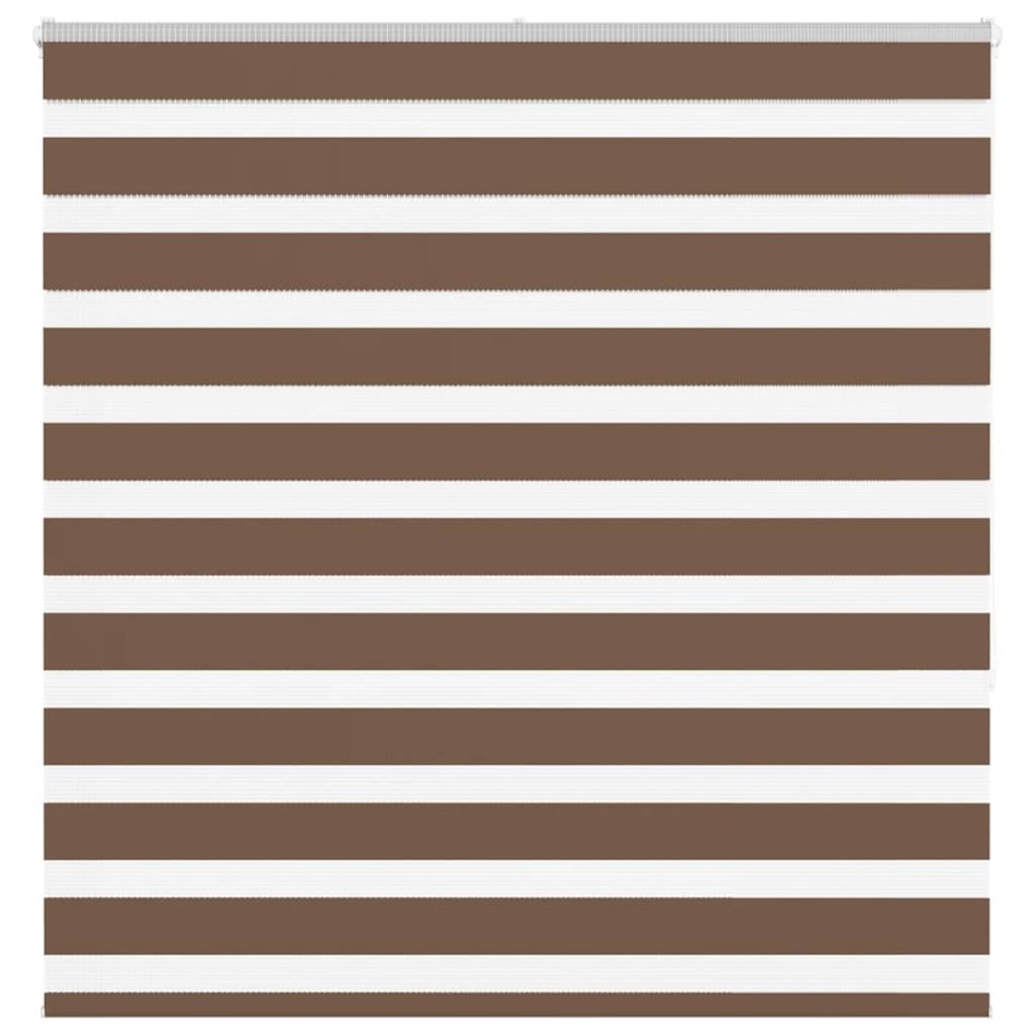 Estor cebra marrón 140x150 cm tejido ancho 135,9 cm