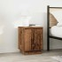 Mesilla de noche con luces LED madera vieja 38x34x50