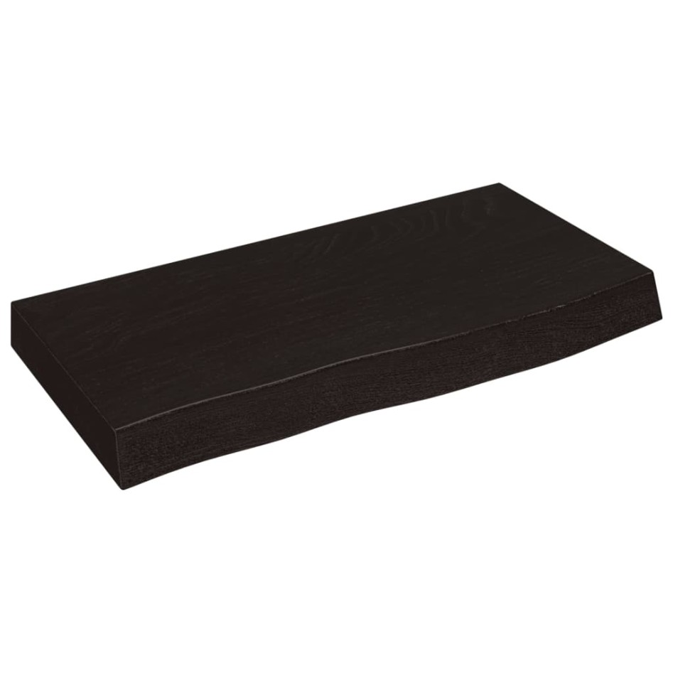 Encimera de baño madera tratada marrón oscuro 60x30x(2-6)