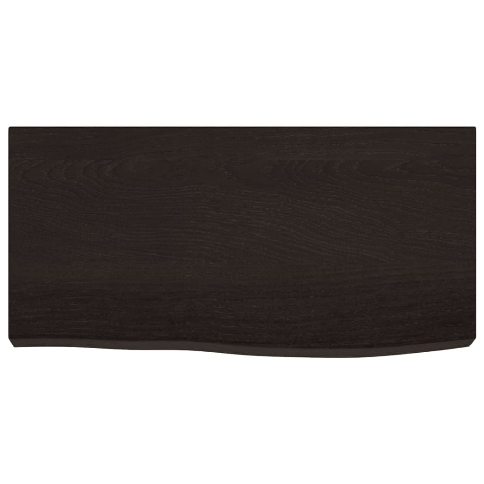 Encimera de baño madera tratada marrón oscuro 60x30x(2-6)