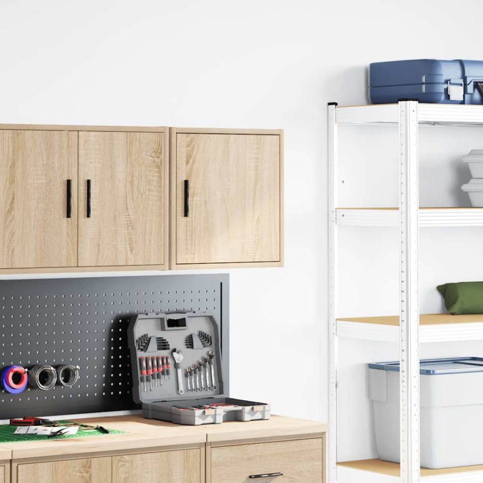 Armario de pared para garaje madera de ingeniería roble