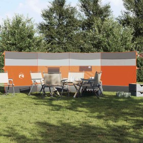Cortaviento de camping impermeable gris naranja 510x153