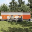 Cortaviento de camping impermeable gris naranja 510x153 cm