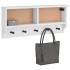 Perchero de pared SANDNES madera maciza pino blanco 87x12x35