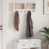 Perchero de pared SANDNES madera maciza pino blanco 87x12x35