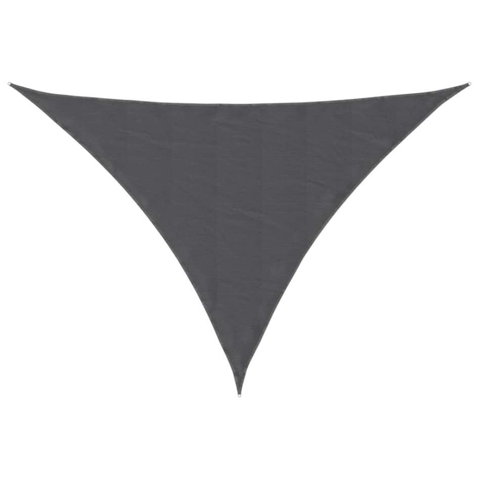 Toldo de vela triangular tela Oxford gris antracita 3x4x4