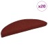 Alfombrilla autoadhesiva escalera 20 uds rojo 56x17x3