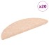 Alfombrilla autoadhesiva escalera 20 uds crema 56x17x3